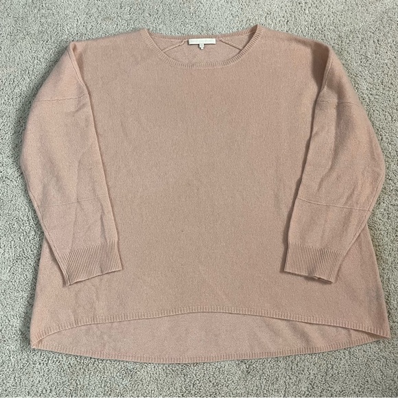 PLUS SIZE Womens NAKED CASHMERE Peach Beige Pure Cashmere CREW Neck SWEATER  3X - Picture 1 of 4